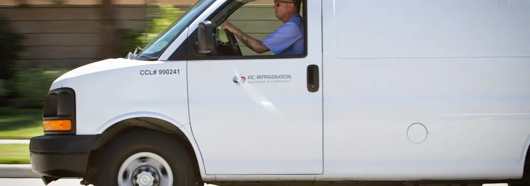 KIC Refrigeration service vehicle serving Visalia area